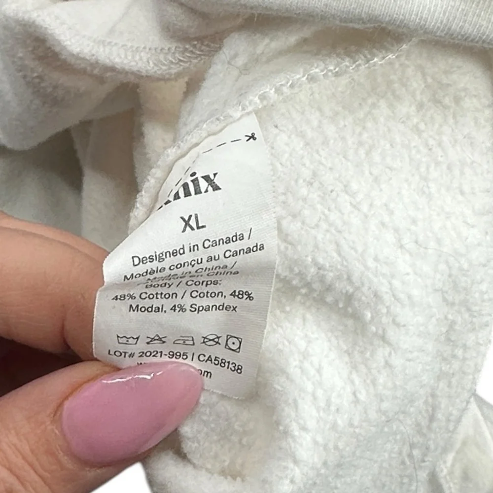 Knix Good to Go Fleece Oversized Hoodie - Off white oversized sweat shirt sz xl